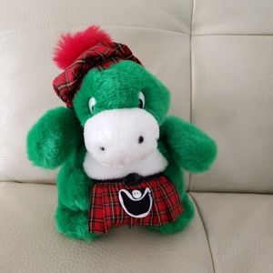 Vintage Honey Pot Green Dinosaur Plush Toy